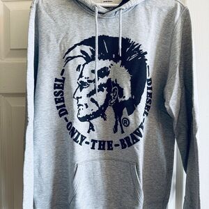 Diesel - Gray Graphic Hoodie for Men
